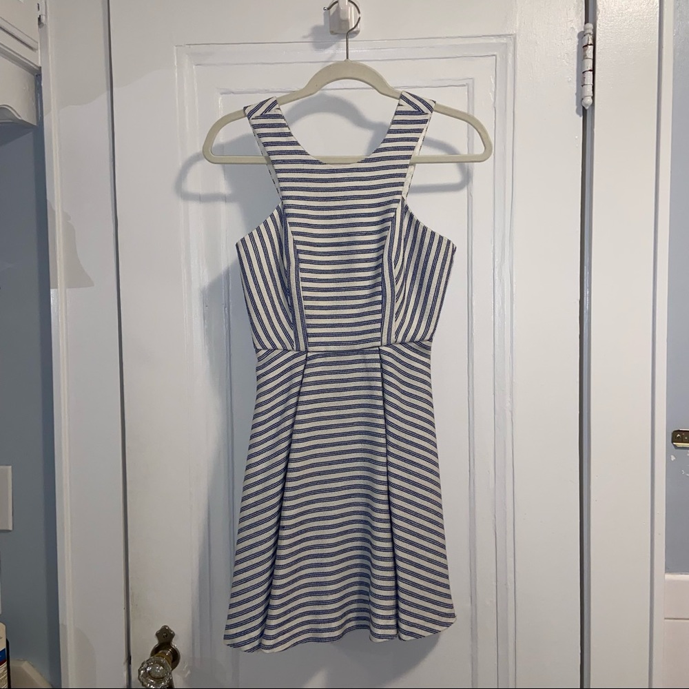 BCBGeneration white/blue striped dress